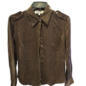 Laundry By Shelli Segal Brown Blouse